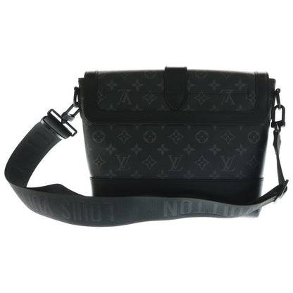 Louis Vuitton Monogram Eclipse Saumur Messenger Shoulder Bag Black Leather X