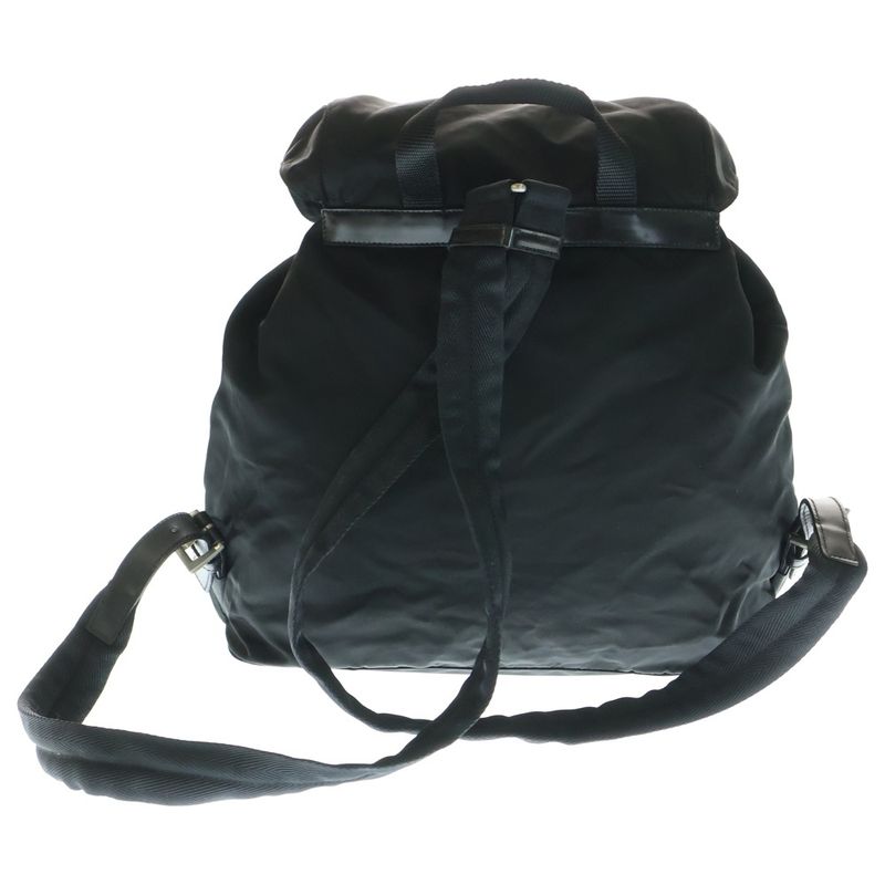 Prada Tessuto Nylon Leather Triangle Logo Plate Backpack Sac Backpack Silver