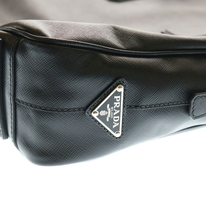 Prada Saffiano Leather Business Bag Black Vs0305 F