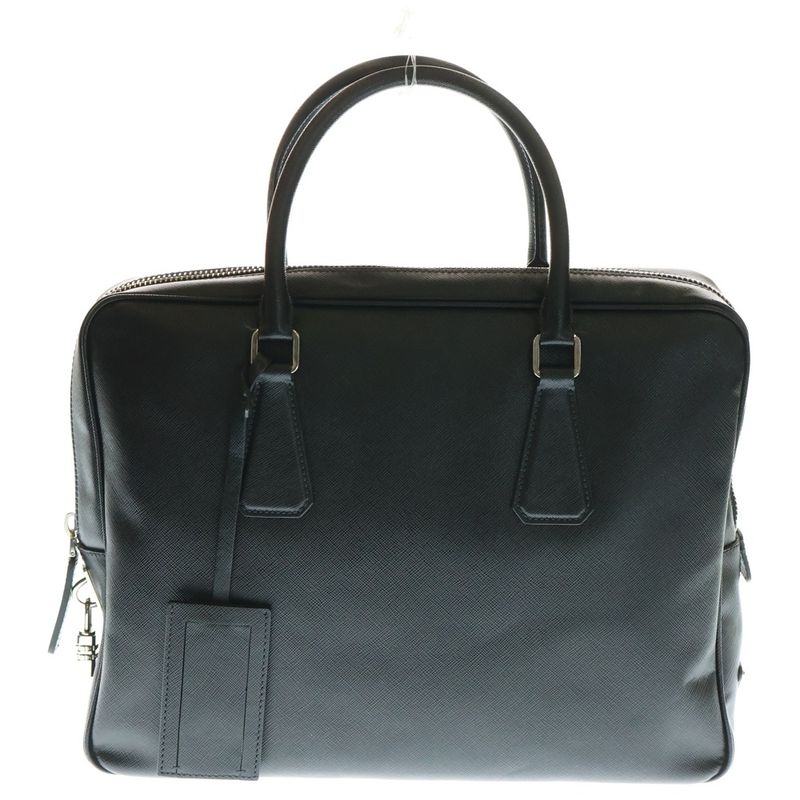Prada Saffiano Leather Business Bag Black Vs0305 F