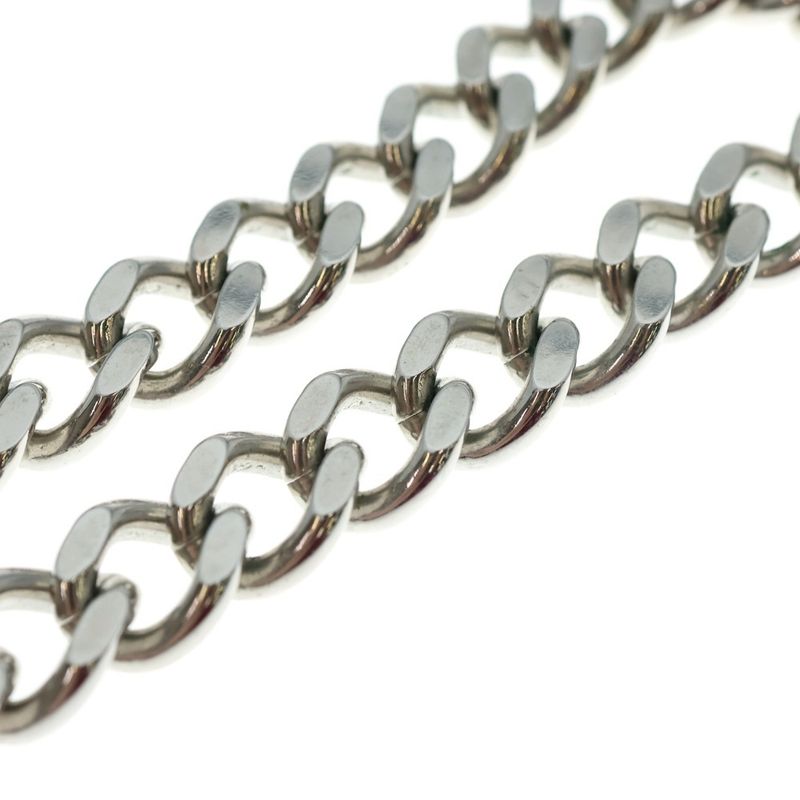 Christian Dior CD Icon Necklace Pendant Chain Silver