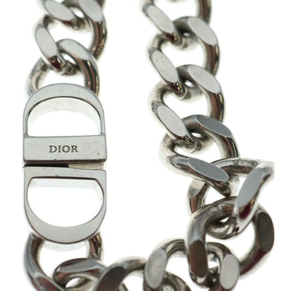 Christian Dior CD Icon Necklace Pendant Chain Silver