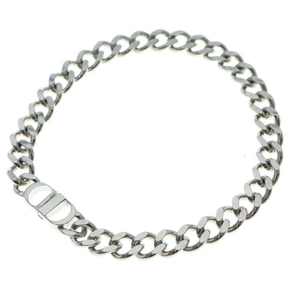 Christian Dior CD Icon Necklace Pendant Chain Silver