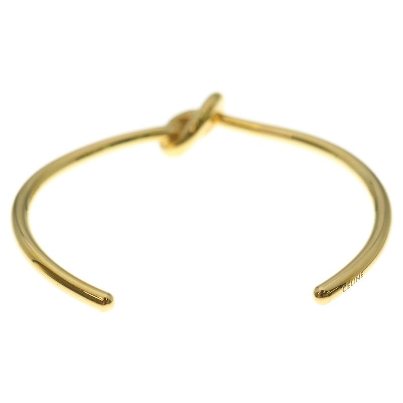 Celine Knot Extra Thin Bracelet Bangle Gold GP