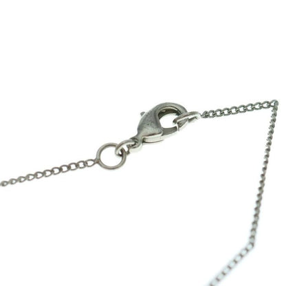 Chanel Coco Rhinestone Necklace Pendant Chain Silver