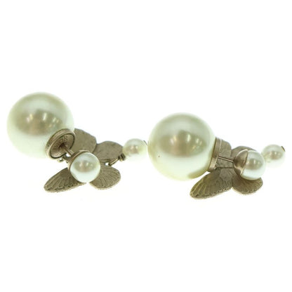 DIOR Butterfly Pearl Earrings Gold