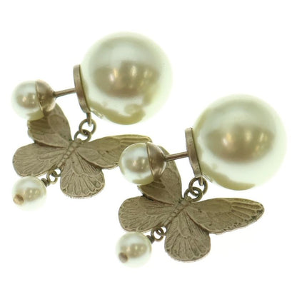 DIOR Butterfly Pearl Earrings Gold
