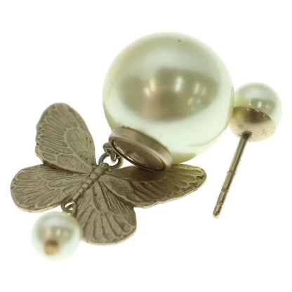 DIOR Butterfly Pearl Earrings Gold