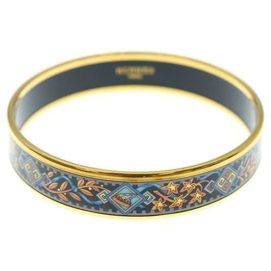 Hermes Emile PM Bangle Bracelet Gold × Black GP