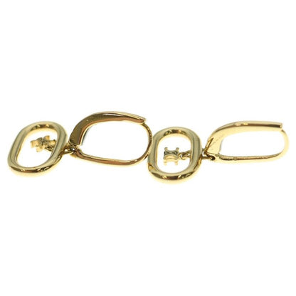 Celine Triomphe Hoop Earrings Gold GP
