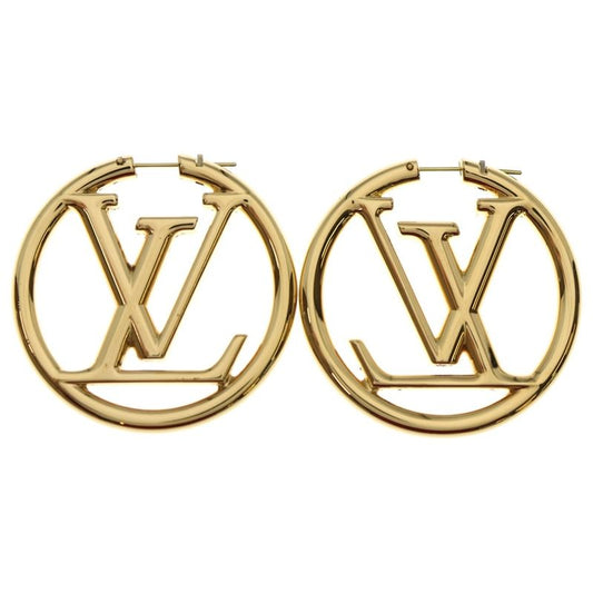Louis Vuitton Bucheur Dreille Louise Hoop Earrings Gold GP M64288