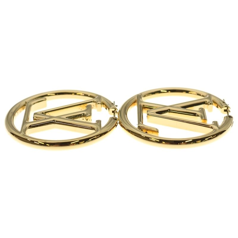 Louis Vuitton Bucheur Dreille Louise Hoop Earrings Gold GP M64288