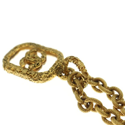 Chanel Coco Mark Lava Necklace Pendant Chain Gold GP