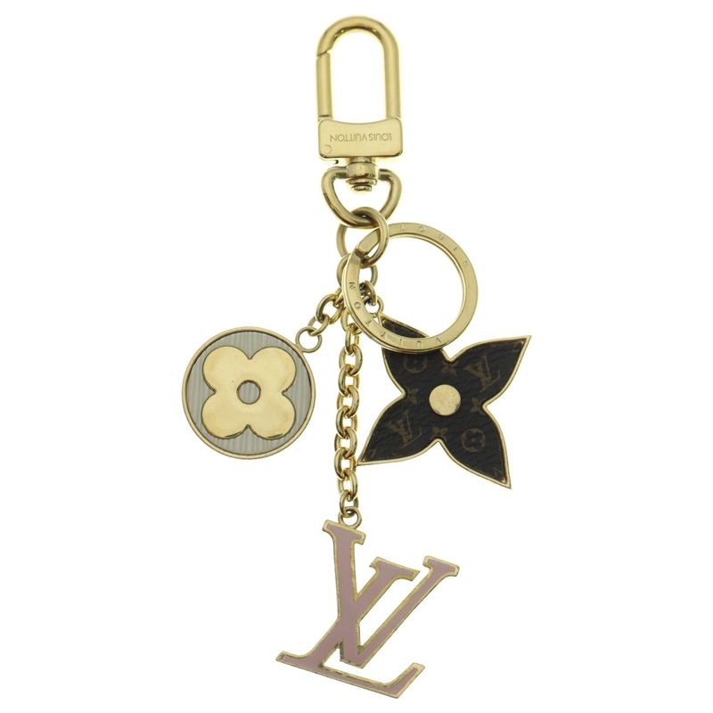 Louis Vuitton Spring Street Key Holder Key Ring Bagcharm Brown And Gold M69008