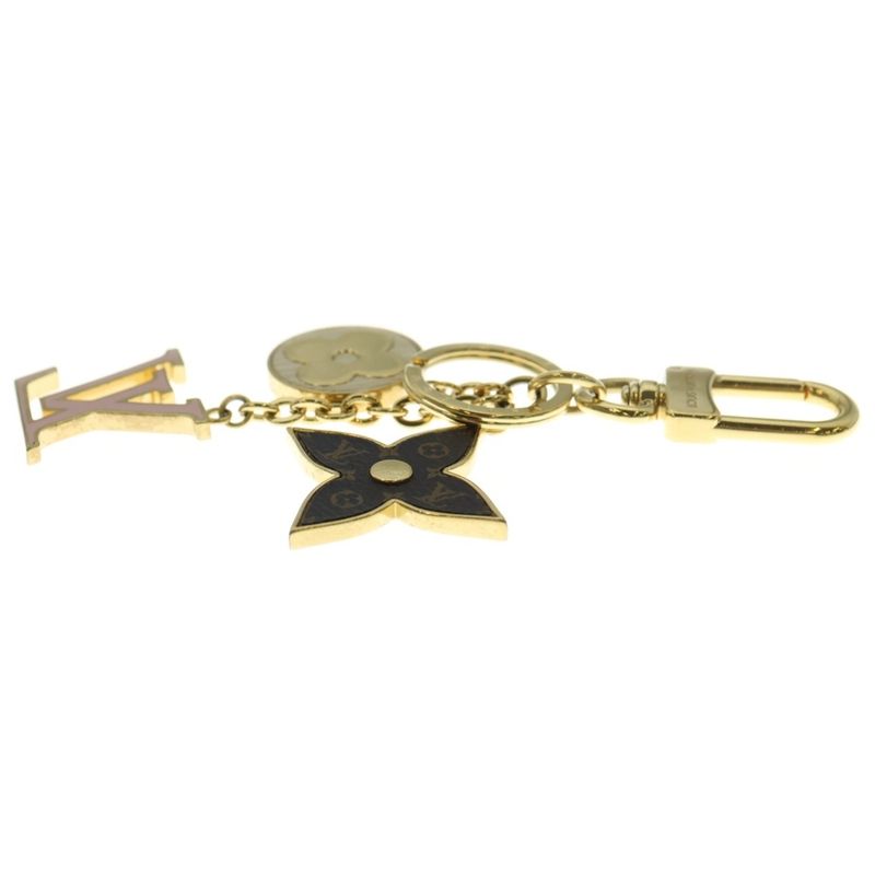 Louis Vuitton Spring Street Key Holder Key Ring Bagcharm Brown And Gold M69008
