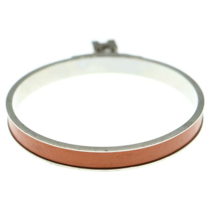 Hermes H Cadenas Bangle Bracelet Silver And Orange