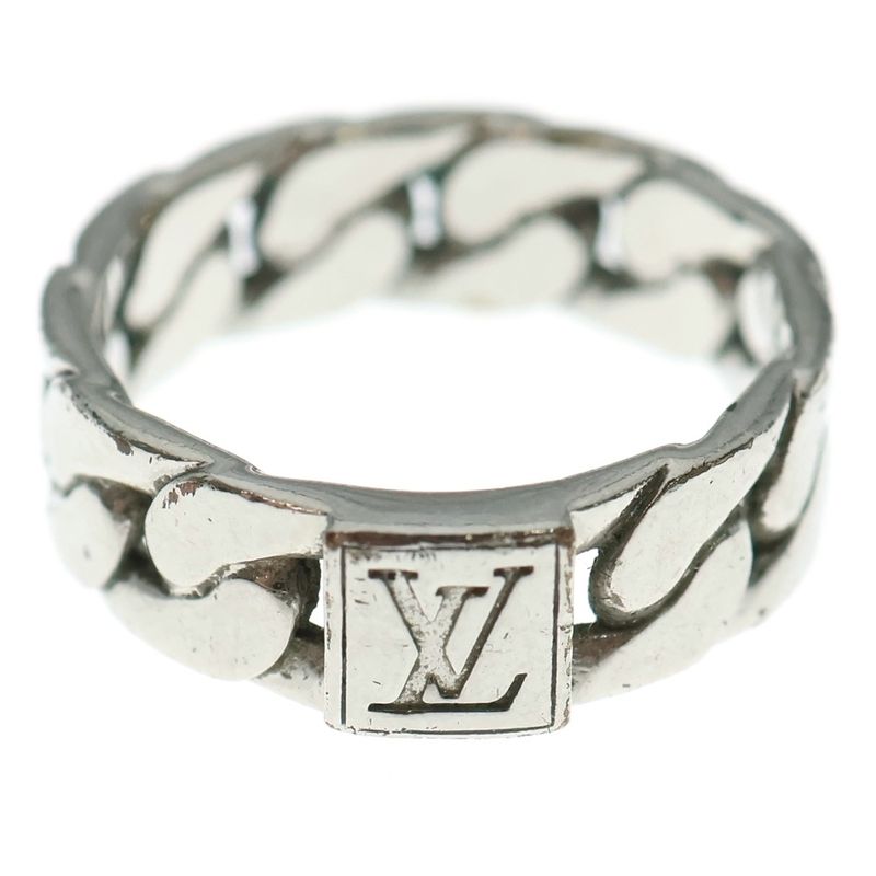 Louis Vuitton Mosaic Chain Ring Silver M1533m