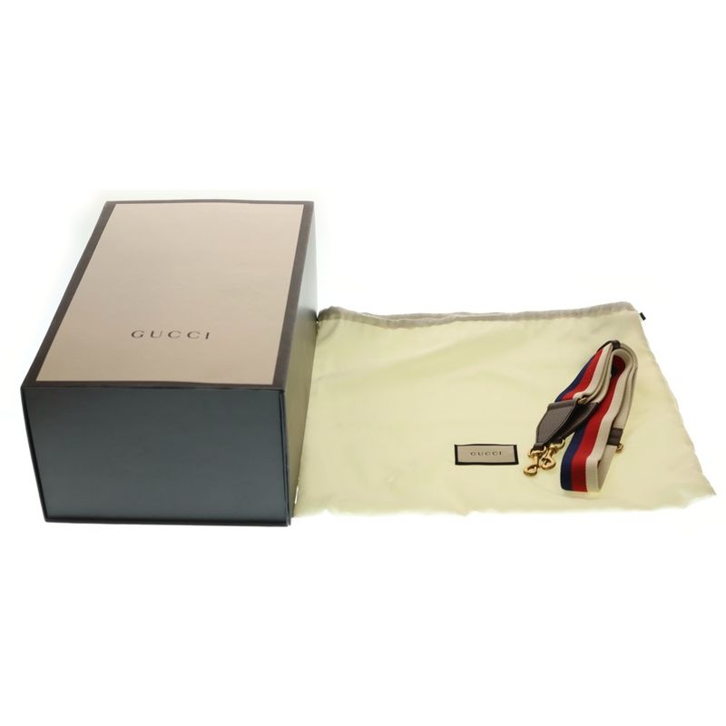 Gucci GG Supreme Mystic Cat 2WAY Bag Brown PVC X Leather 473887