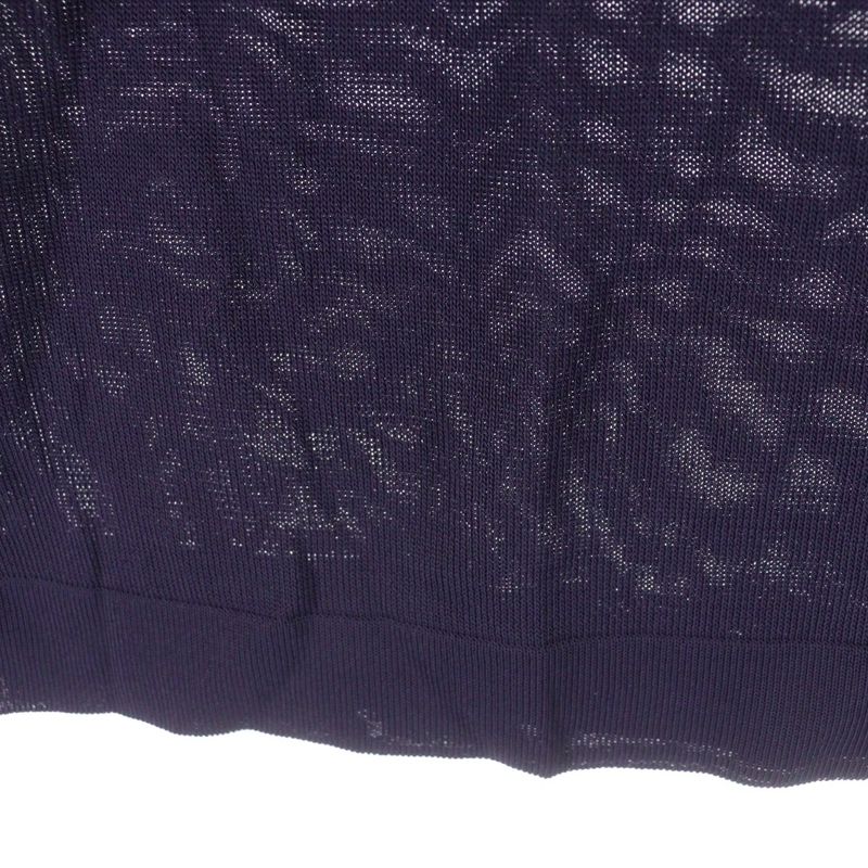 Hermes Viscose Rayon Knit Sleeveless Tank Top Cut And Sewn Top Purple Women