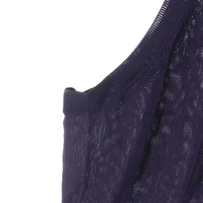 Hermes Viscose Rayon Knit Sleeveless Tank Top Cut And Sewn Top Purple Women