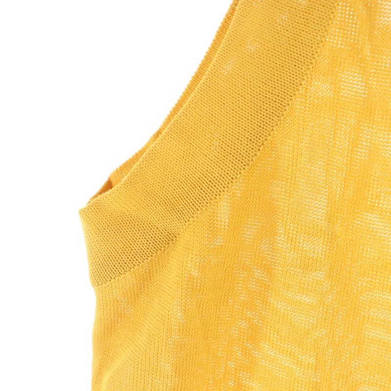 Hermes Belt Design Viscose Rayon Knit Sleeveless Tank Top Cut And Sewn Top