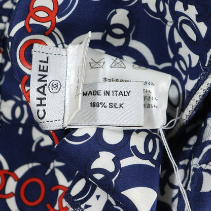 Chanel 07AW Coco Mark Allover Print Square Neck Lace Switch Puff Half Sleeve