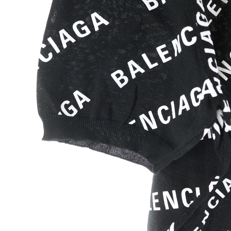 Balenciaga Mini Allover Logo Sweater Mini Allover Logo Print Crewneck Pullover