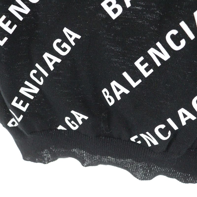 Balenciaga Mini Allover Logo Sweater Mini Allover Logo Print Crewneck Pullover