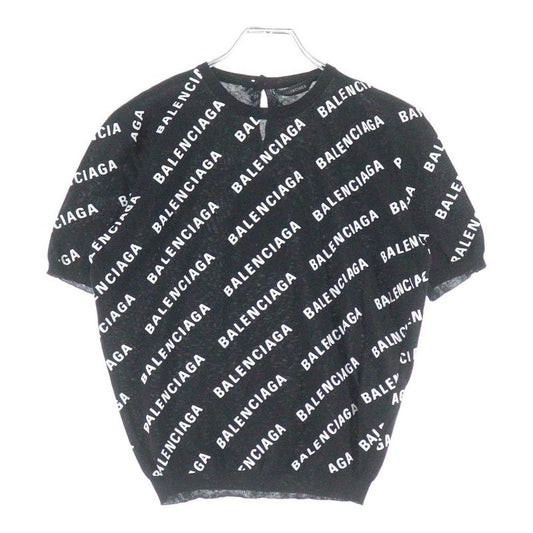 Balenciaga Mini Allover Logo Sweater Mini Allover Logo Print Crewneck Pullover