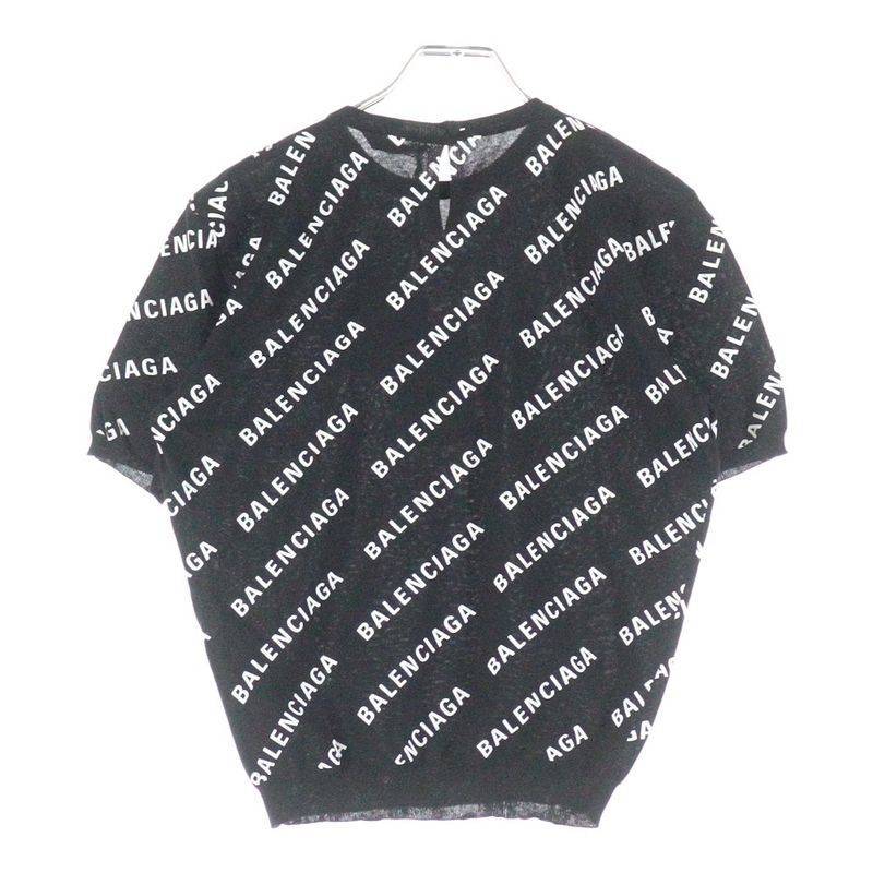 Balenciaga Mini Allover Logo Sweater Mini Allover Logo Print Crewneck Pullover