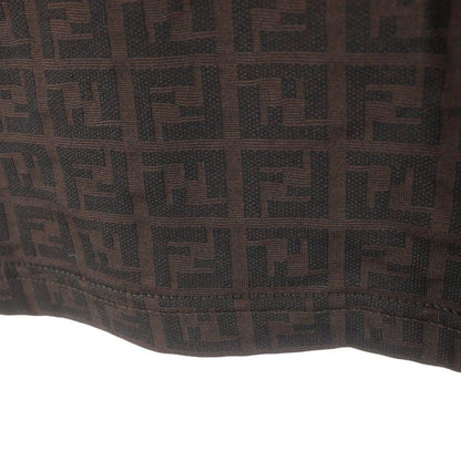 Fendi Zucca Jacquard Crewneck Sleeveless Medium Tight Cut Sewn Dress Brown