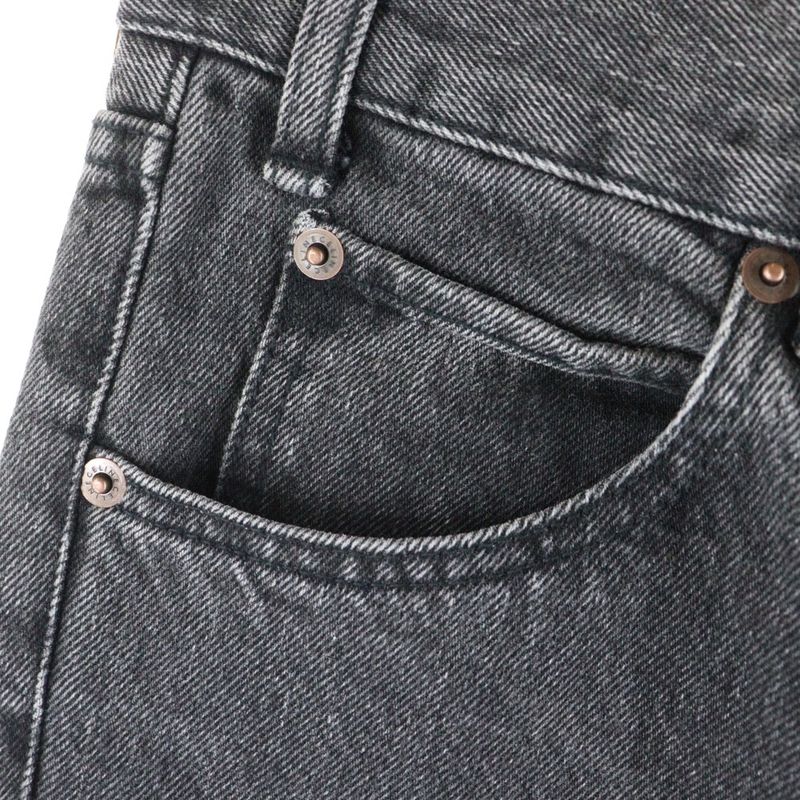 Celine 23AW KURT Jeans Washed Damaged Denim Pants Jeans Black N574 947F