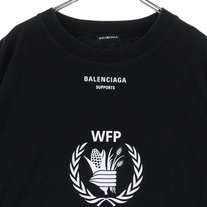 Balenciaga WFP Logo Print Short-sleeved T-shirt Cut And Sewn Black/white 541874