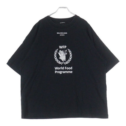 Balenciaga WFP Logo Print Short-sleeved T-shirt Cut And Sewn Black/white 541874