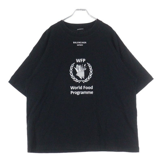 Balenciaga WFP Logo Print Short-sleeved T-shirt Cut And Sewn Black/white 541874