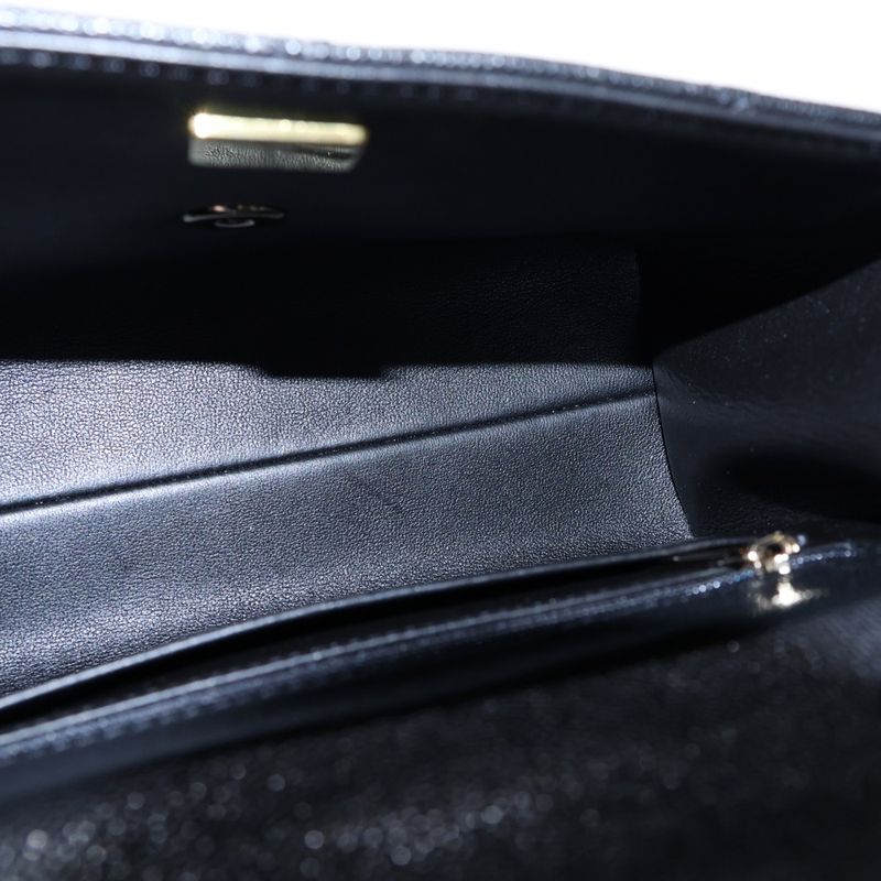 Chanel Top Handle 2WAY Handbag Shoulder Bag Black Caviar Skin Gold Hardware