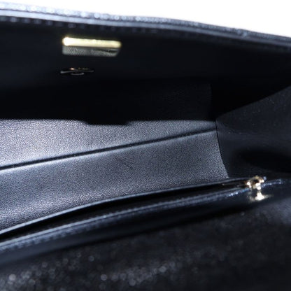 Chanel Top Handle 2WAY Handbag Shoulder Bag Black Caviar Skin Gold Hardware