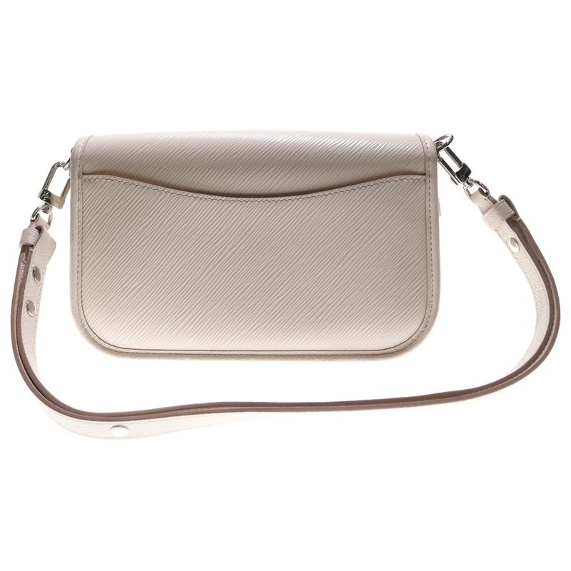 Louis Vuitton Epi Buci NM One Shoulder Bag Handbag Beige Leather M59457 Silver