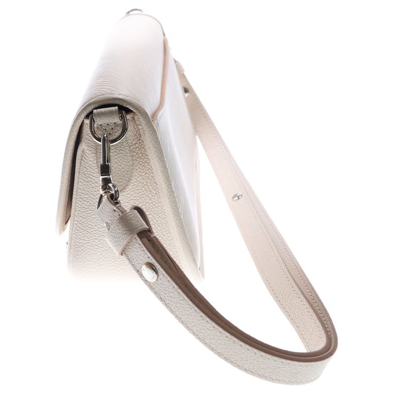 Louis Vuitton Epi Buci NM One Shoulder Bag Handbag Beige Leather M59457 Silver