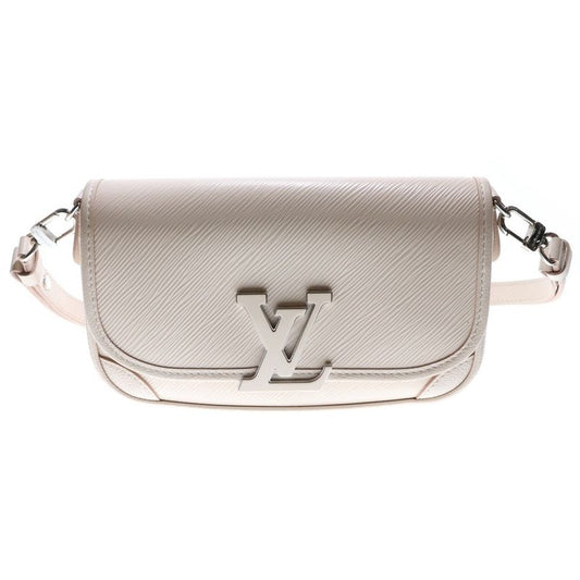 Louis Vuitton Epi Buci NM One Shoulder Bag Handbag Beige Leather M59457 Silver