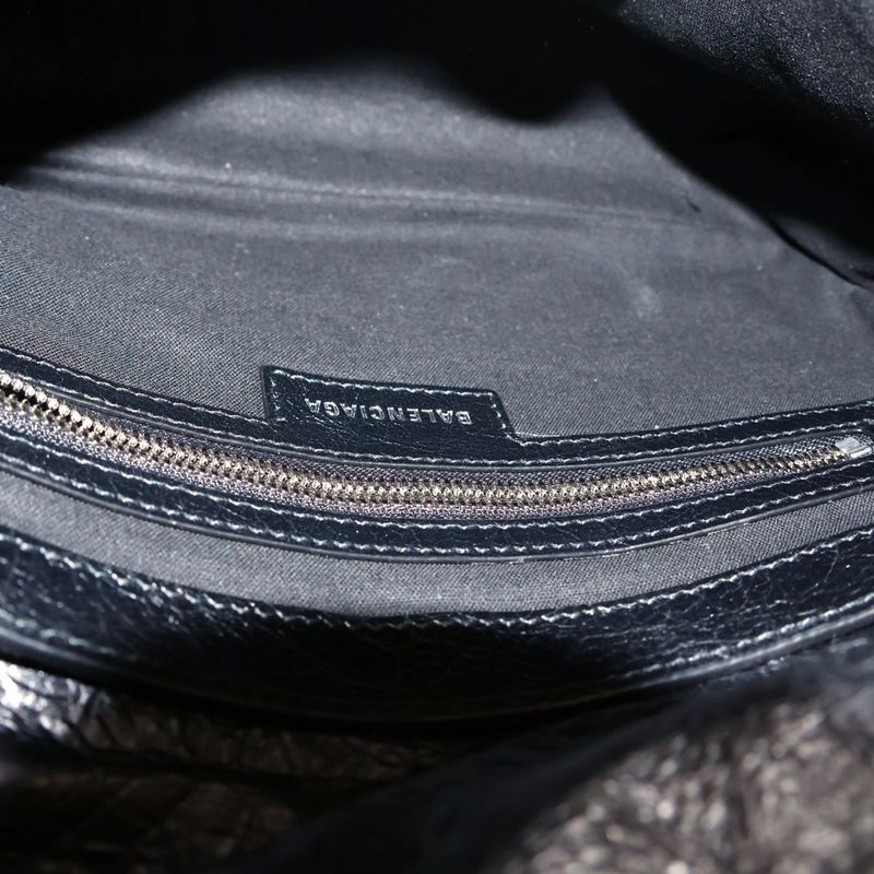 Balenciaga Le Cagor XS Shoulder Bag Mini Bag Black Leather 719082 Silver