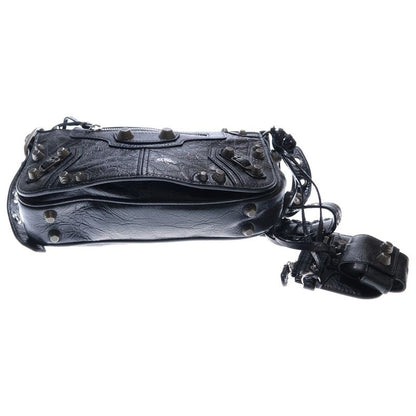 Balenciaga Le Cagor XS Shoulder Bag Mini Bag Black Leather 719082 Silver