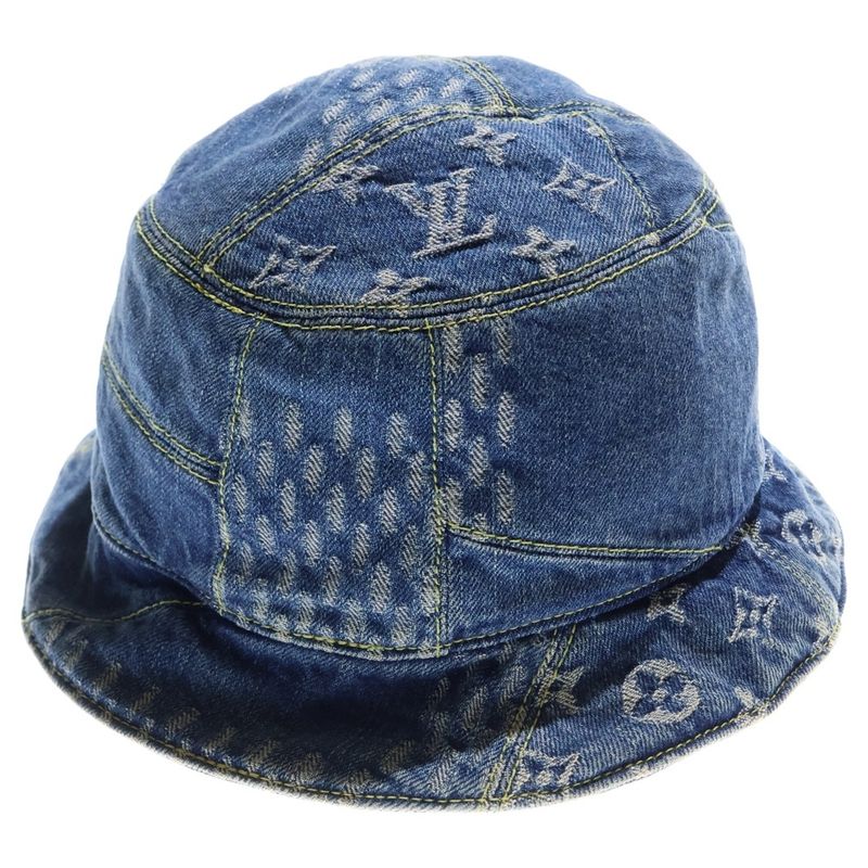 Louis Vuitton Damier Giant Wave Hat Bucket Hat Indigo Mp2734