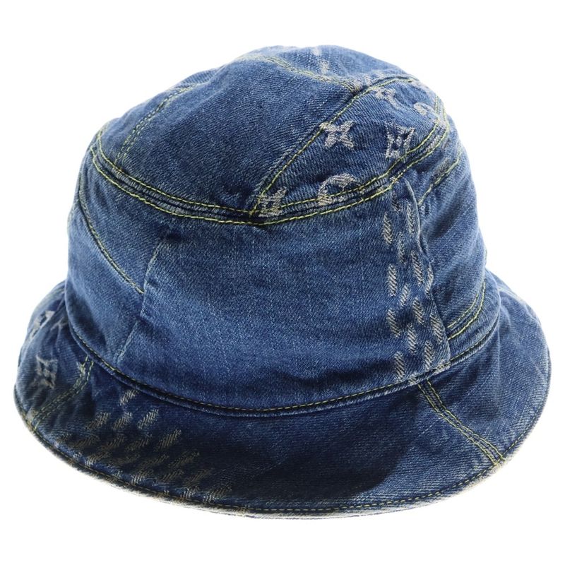 Louis Vuitton Damier Giant Wave Hat Bucket Hat Indigo Mp2734