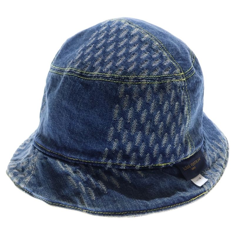 Louis Vuitton Damier Giant Wave Hat Bucket Hat Indigo Mp2734
