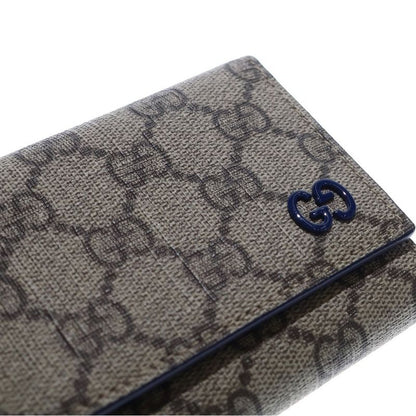 Gucci GG Supreme Trifold Wallet With Details Compact Wallet Coin Case Beige