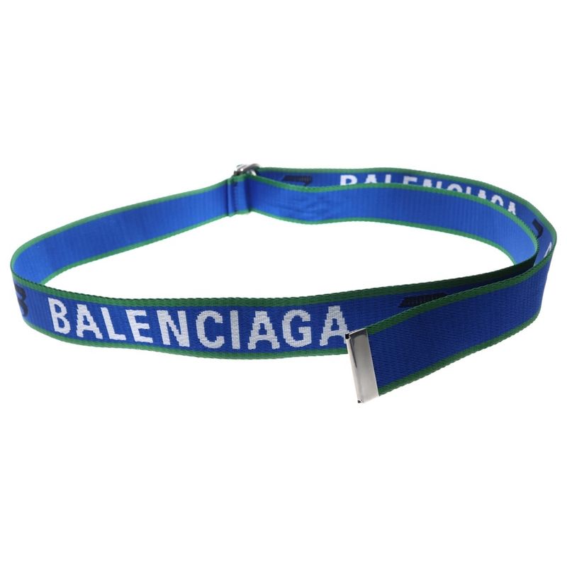 Balenciaga Gacha Belt Blue And Green Silver Hardware