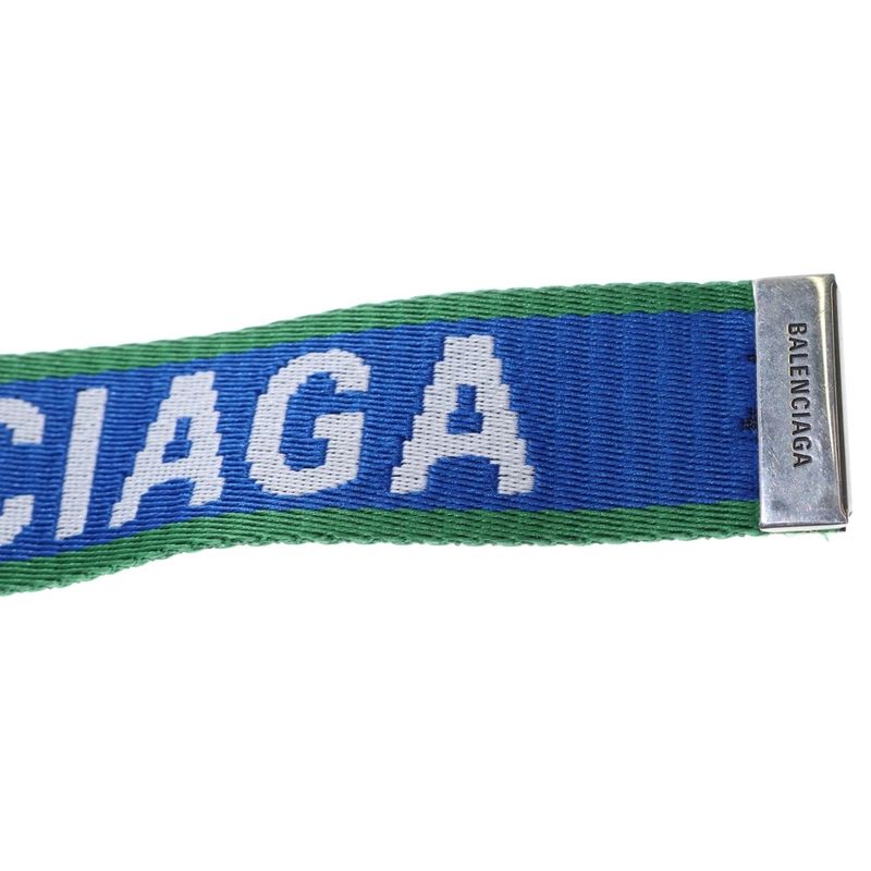 Balenciaga Gacha Belt Blue And Green Silver Hardware
