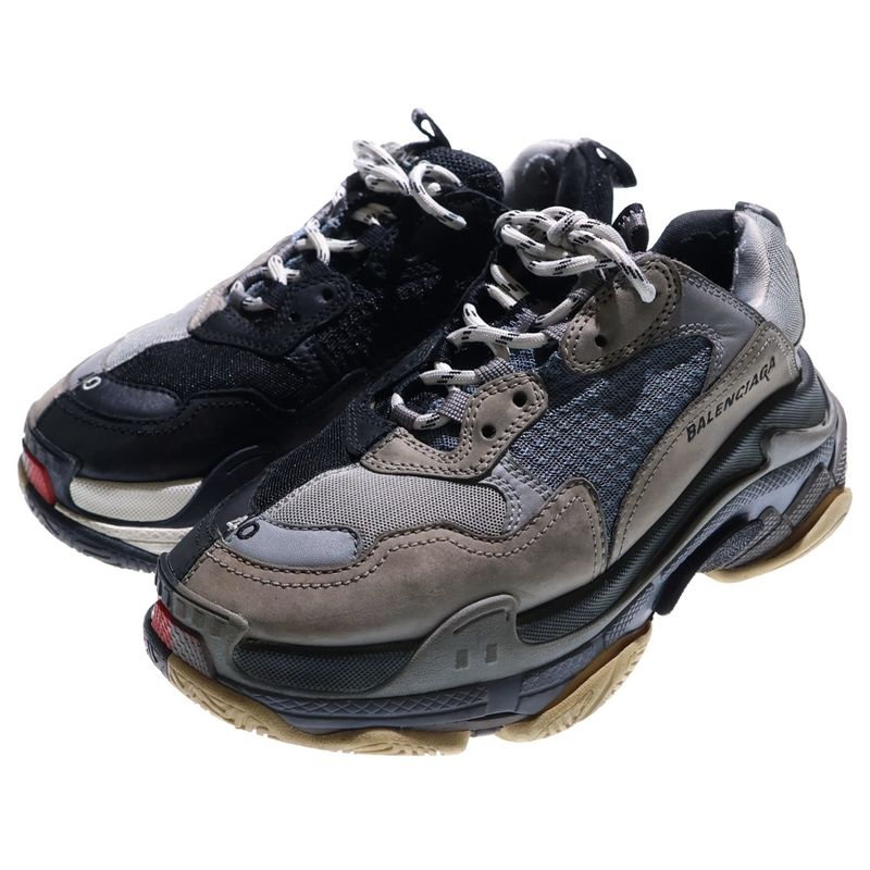 Balenciaga Triple S Triple S Bicolor Low Cut Sneakers 533891 Gray/black