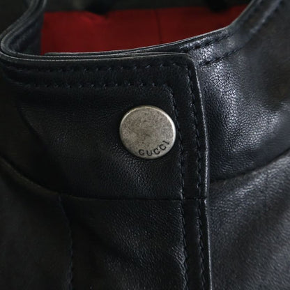 Gucci Lamb Leather Single Rider Black 264857-xn571 Women